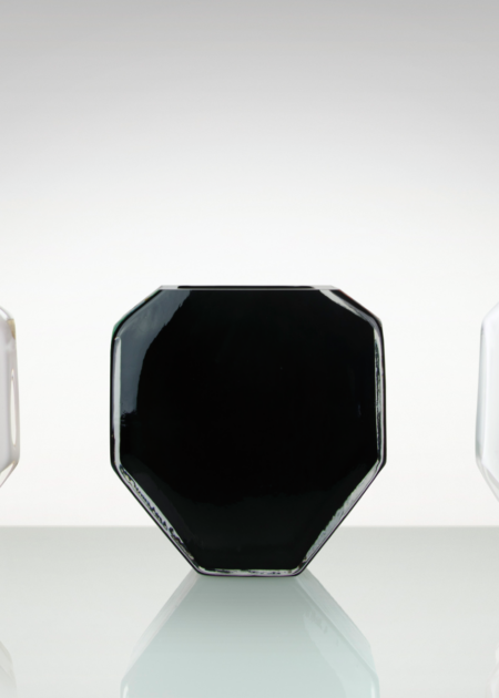 Glass vase black